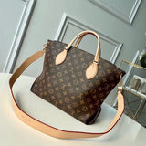Close-up detail of refined signature women's handbag – women's luxury handbag