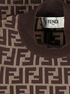 Close-up of Fendi sweaters & pullovers hardware and fine stitching