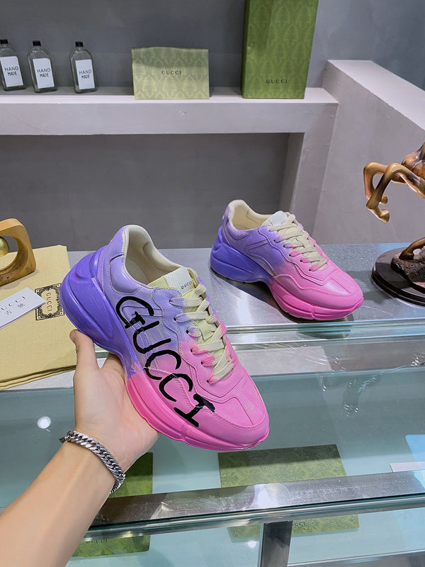 Gucci fresh white-and-black luxury sneakers view 4 signature lace-up style