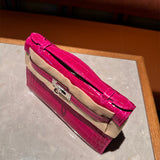 Side view of elegant structured handbag