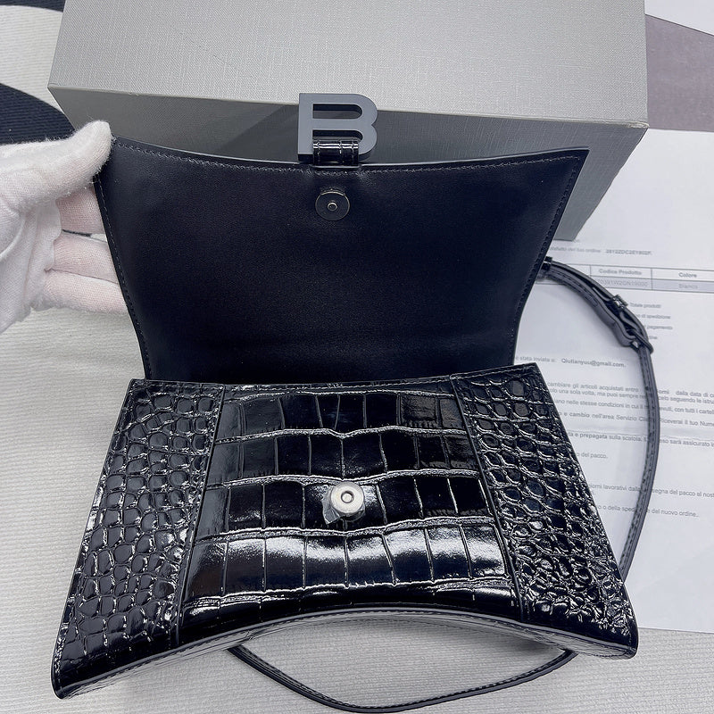 Bold Faux Leather Handbag - Modern Structured Build | Women's Designer-Inspired Purse #675 - side angle view (image 14) of designer-inspired handbag