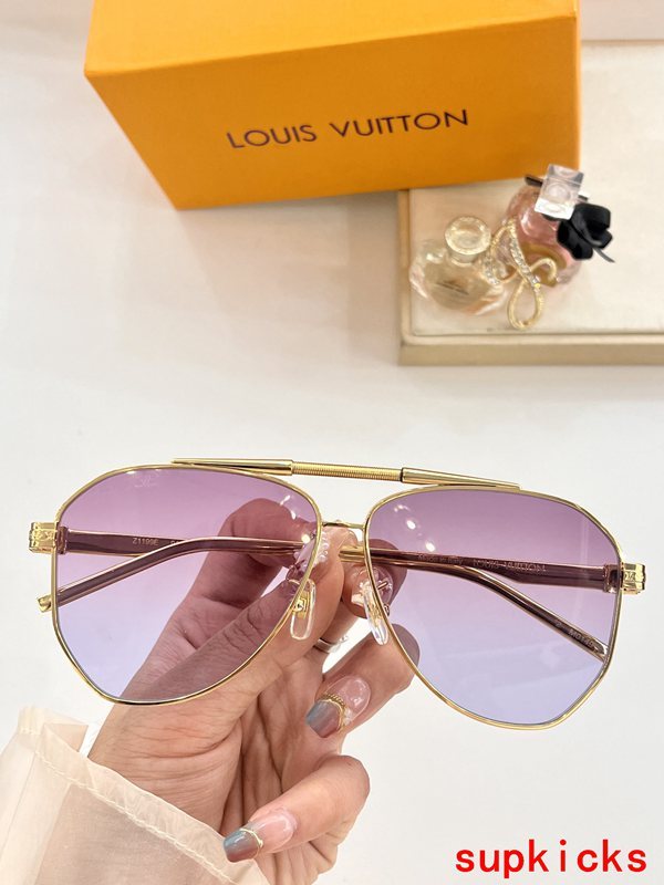Lifestyle view of Louis Vuitton unisex sunglasses