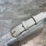 Structured Faux Leather Handbag - Smooth Faux-Leather Exterior | Women's Luxury Handbag #621 - texture close-up (image 9) of designer-inspired handbag