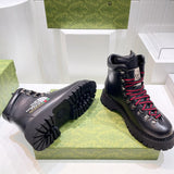 Side profile of Gucci classic monochrome sneakers cushioned comfort fit