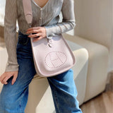Side view of chic structured handbag