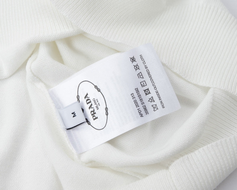 Back view of Polo cotton polo shirt with signature branding