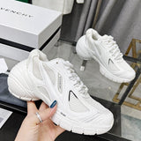 Givenchy White Chunky Platform Sneakers - Heel Detail View