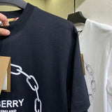 Close-up of Burberry t-shirt craftsmanship