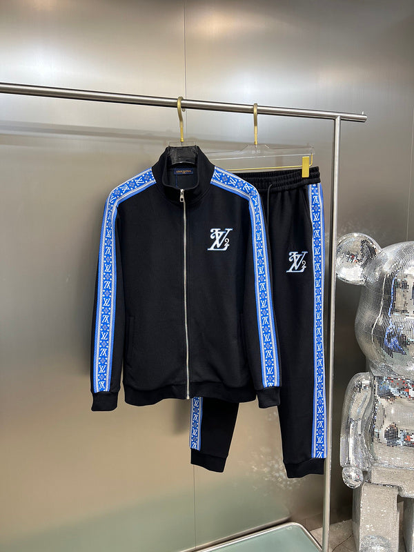 Side profile of Louis Vuitton luxury clothing with runway-inspired design
