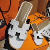 Hermès Red Espadrille Wedge Sandals - Side Profile View
