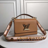 Front view of modern structured women's handbag – women's statement bag