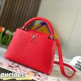 Front view of modern elevated women's handbag – women's luxury accessory