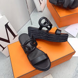 Hermes shoes Style 307 - front view, iconic logo design