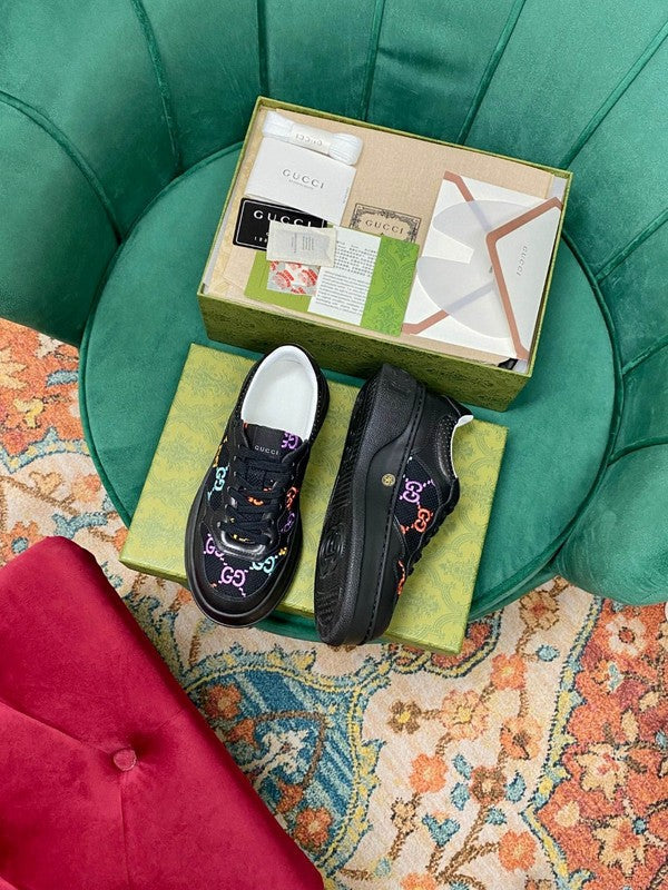 Gucci all-black luxury sneakers view 4 low-top design