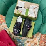 Gucci all-black luxury sneakers view 4 low-top design