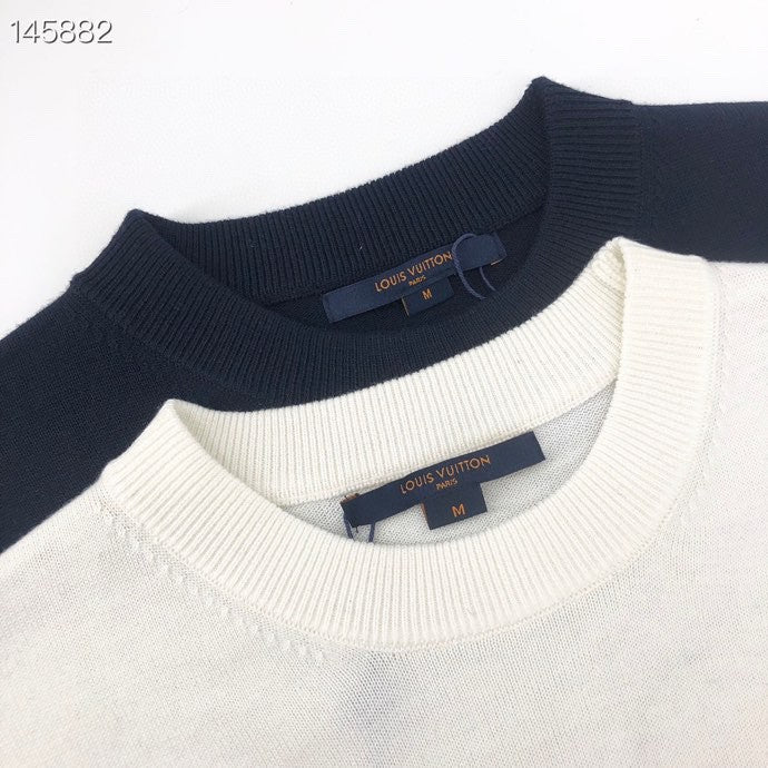 Front view of Louis Vuitton luxury clothing with relaxed-fit cut