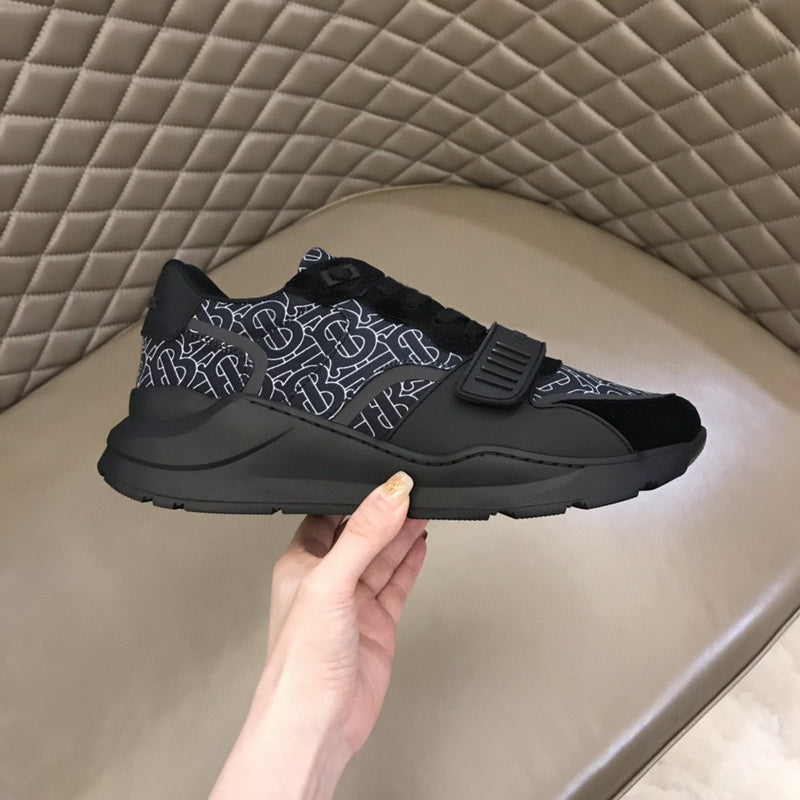 Burberry Burgundy Low-Top Sneakers - Sole Detail View