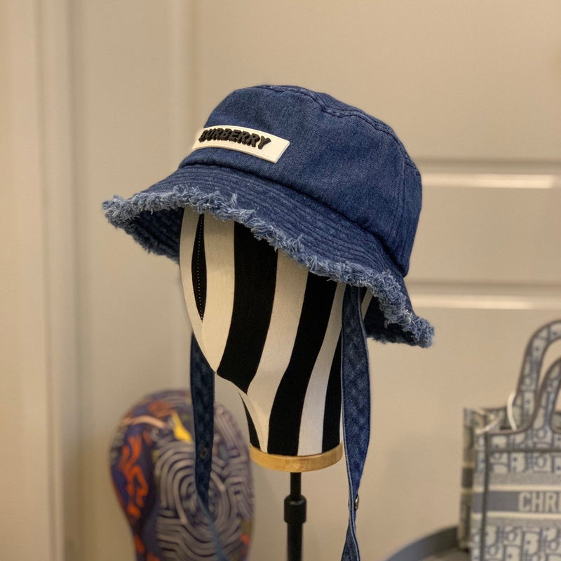 Close-up detail view of Burberry unisex cap