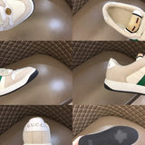 Side profile of Gucci fresh white-and-black sneakers minimalist modern build