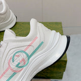Gucci soft grey luxury sneakers view 5 classic court silhouette