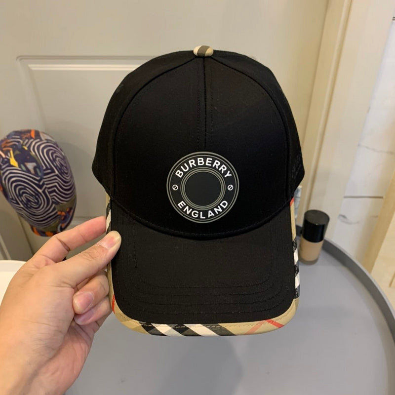 Angled view of Burberry unisex cap