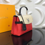Close-up detail of polished refined women's handbag – women's statement bag