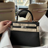  clean-lined everyday bag detail view showing craftsmanship