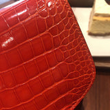 Side view of curated structured handbag