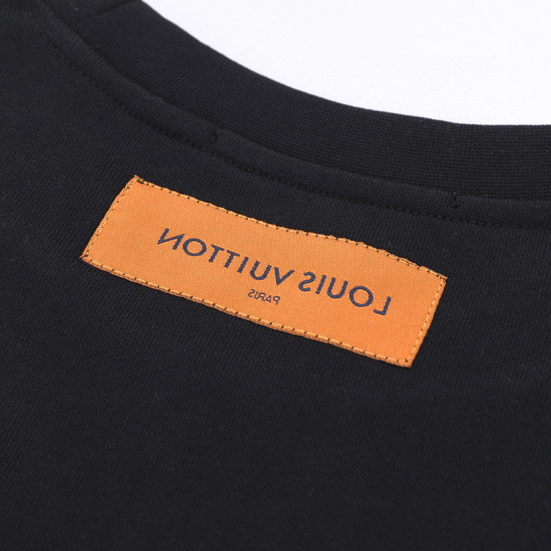 Front view of Louis Vuitton luxury clothing with contemporary cut