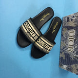 Dior Grey Slingback Heels - Angled View