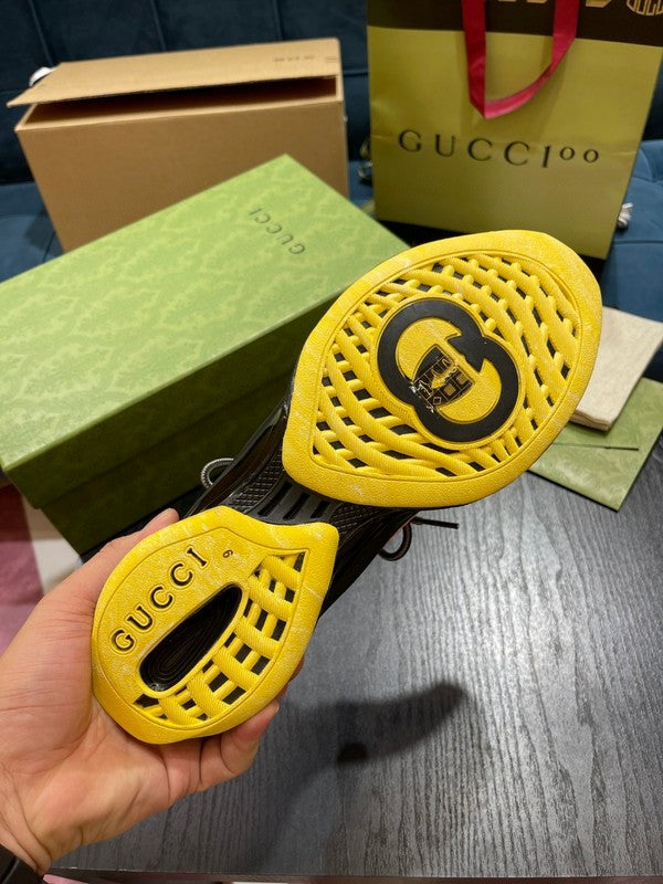 Gucci sneakers detailed view showing premium designer craftsmanship
