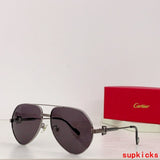 Close-up detail view of Cartier unisex sunglasses