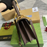 Top view of chic classic women's handbag – women's luxury handbag