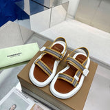 Burberry shoes Style 035 - front view, iconic logo design
