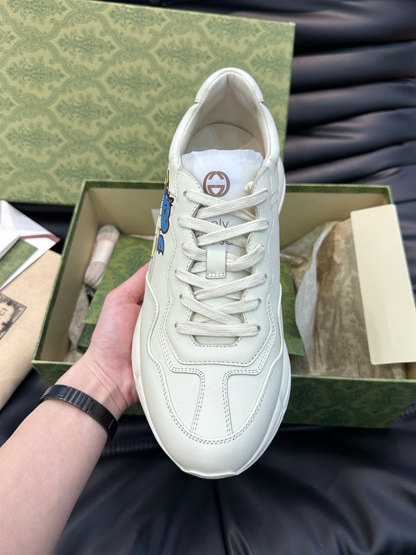 Gucci tonal black luxury sneakers view 10 classic court silhouette