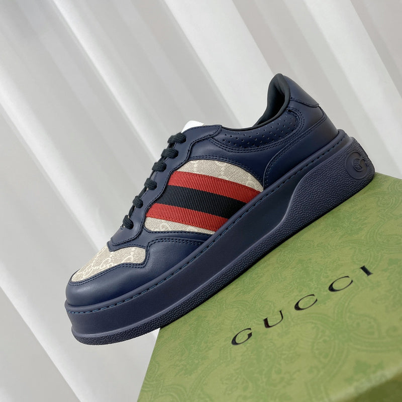 Gucci tonal black luxury sneakers view 8 premium leather build