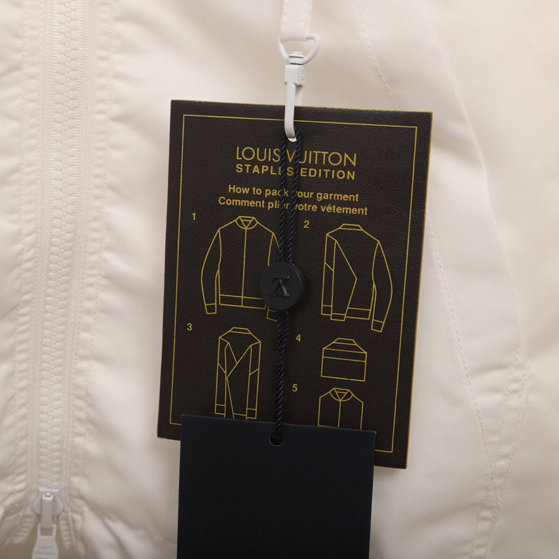 Back view of Louis Vuitton luxury clothing with logo-detail design