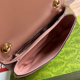 Side profile of structured classic women's handbag – women's premium purse