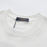 Full styled look of Louis Vuitton cotton t-shirt with monogram-inspired silhouette