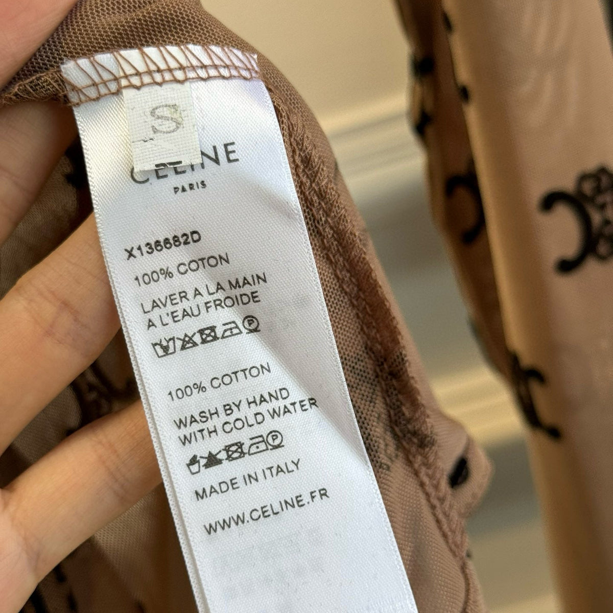 Celine Bodysuit detail shot – designer craftsmanship and quality