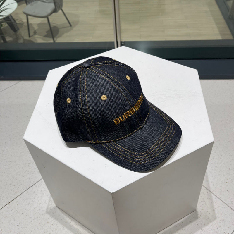 Angled view of Burberry unisex cap