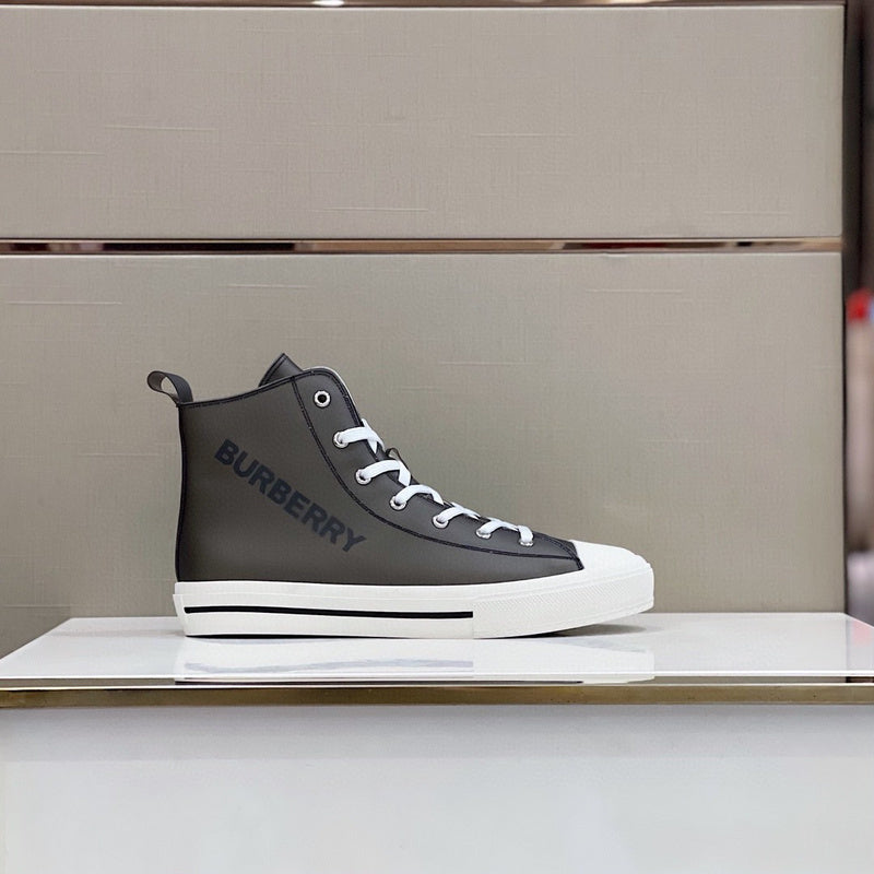 Burberry Grey Combat Boots - Toe Detail View