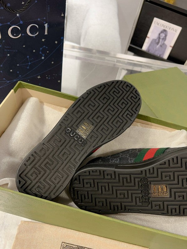 Gucci sneakers detailed view showing premium designer craftsmanship