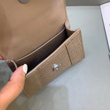 Sophisticated Vegan Leather Handbag - Statement Silhouette | Women's Designer-Inspired Purse #498 - alternate angle view (image 8) of designer-inspired handbag