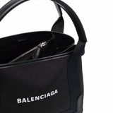 Close-up of Balenciaga totes hardware and fine stitching