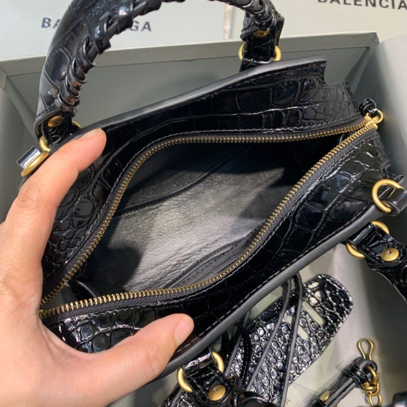 Structured Premium PU Leather Handbag - Polished Finish | Women's Everyday Carry Handbag #321 - styled full view (image 7) of designer-inspired handbag