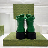 Gucci sneakers detailed view showing premium designer craftsmanship