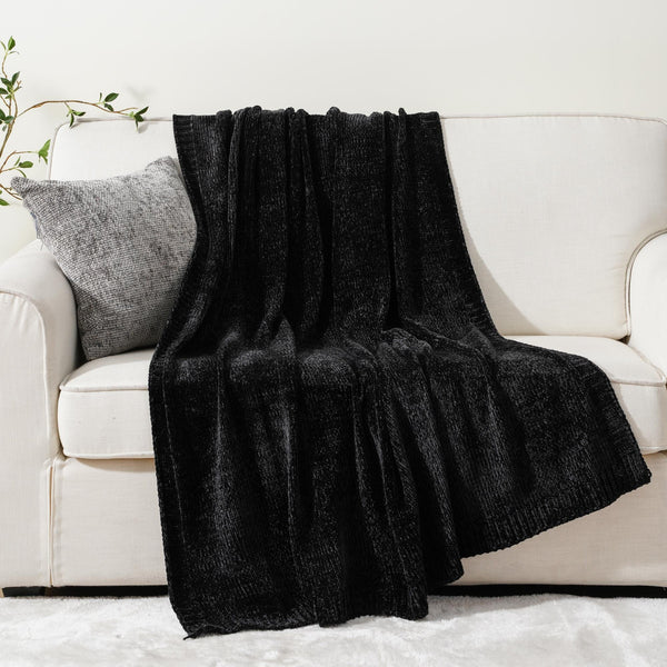 Black Chenille Throws for Couch