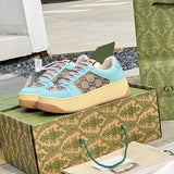 Gucci classic monochrome luxury sneakers view 6 retro runner design