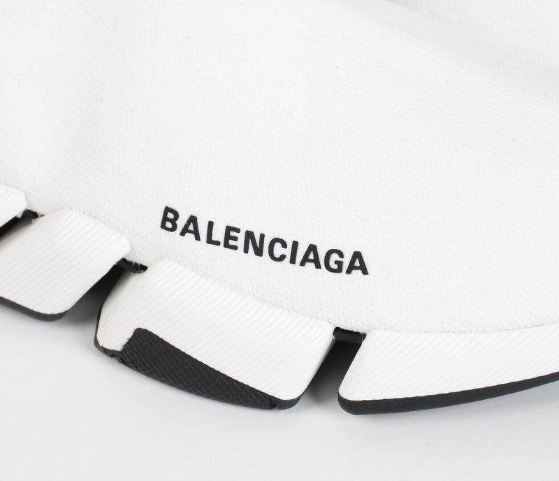Balenciaga White Chunky Platform Sneakers - Heel Detail View